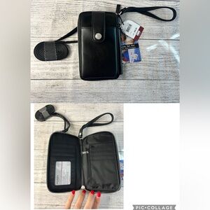 Mundi Jacqui RFID Crossbody Wallet, Phone Holder, Card Slots and Adjustable Strp